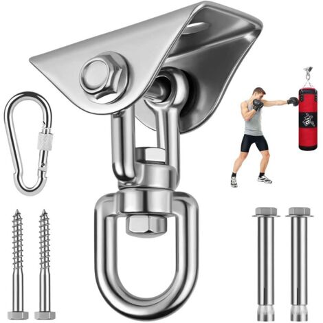 Gancho de techo, colgador para saco de boxeo, gancho de pared para montaje en techo en acero inoxidable 304 para hamaca, silla colgante, saco de boxeo, columpio, yoga