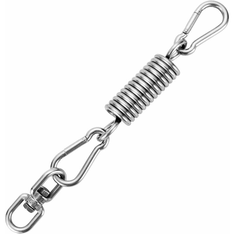 

Gancho de techo LITZEE, resorte de acero de 250 kg de capacidad, gancho de techo de alto rendimiento de acero inoxidable 304 con dos mosquetones para