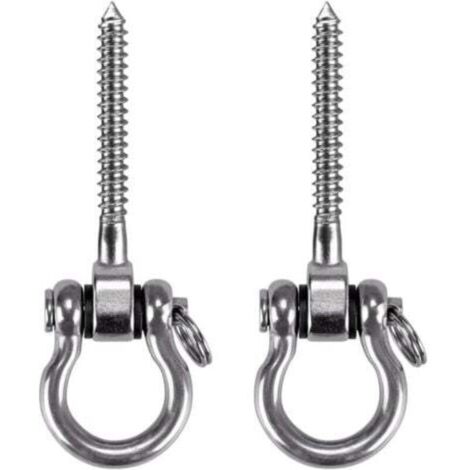 Gancho de tornillo de 180° para techo, resistente, de acero inoxidable 304, para patio interior y exterior, yoga, hamacas, cuerdas, columpios, sillas colgantes y sacos de boxeo. Máx. 450 kg.