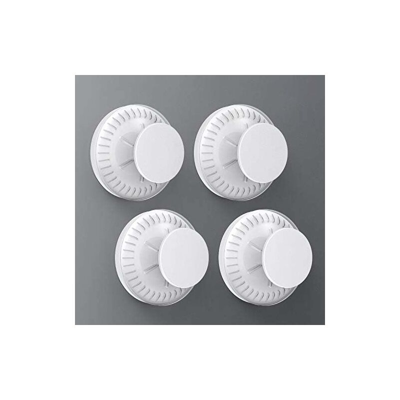 

Abcrital - Gancho de ventosa de pared, gancho de pared de succión de plástico con potente fuerza, paquete de 4 rejillas de toalla reutilizables para