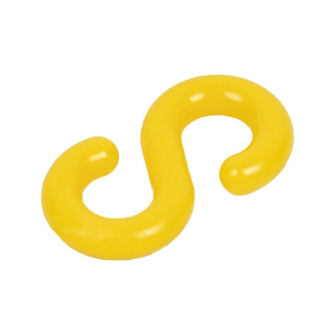 Gancho en S para cadenas de plástico  amarillo