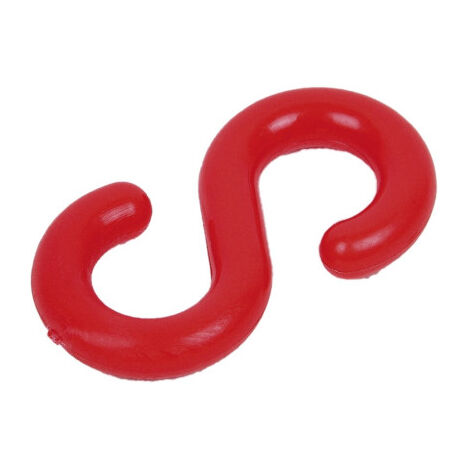 Gancho en S para cadenas de plástico Rojo