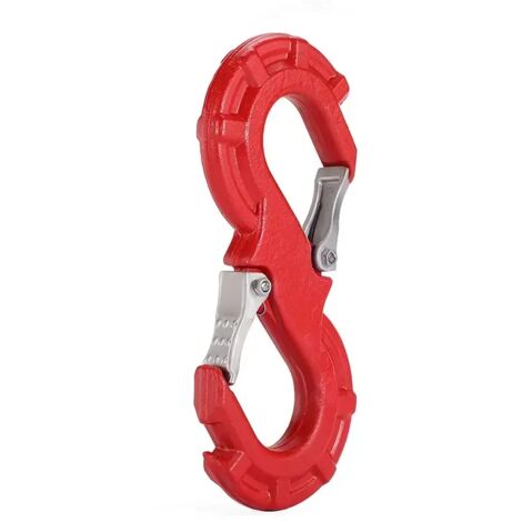 Gancho en S rojo de una sola pieza y alta resistencia  De acero, impermeable y resistente a la corrosión  Universal para camiones, remolques y SUV