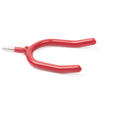 Gancho Multiusos Doble para Colgar en Pared  Fabricado en Acero  Acabado en Rojo  Gran Capacidad de Carga  Medidas 5311100 mm  Sistema de Fijación Colgable  1 Unidad -