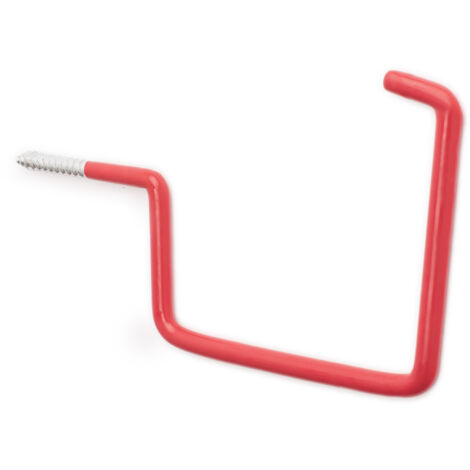 Gancho Multiusos para Colgar en Techo  Fabricado en Acero  Acabado en Rojo  Gran Capacidad de Carga  Medidas 8110185 mm  Sistema de Fijación  1 Unidad -