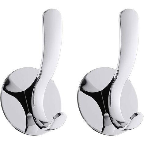 Gancho para bata de toalla Acero inoxidable Sin perforación Baño Cocina Superficie pulida 2PCS