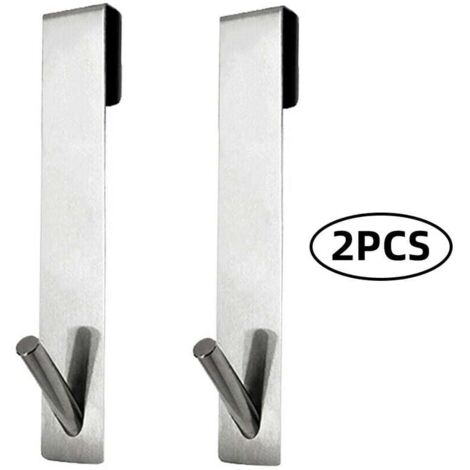 Gancho para puerta de ducha de vidrio de 2 piezas  Gancho antideslizante de acero inoxidable para colgar toallas, mamparas de ducha y ducha de baño, sin necesidad de taladrar.