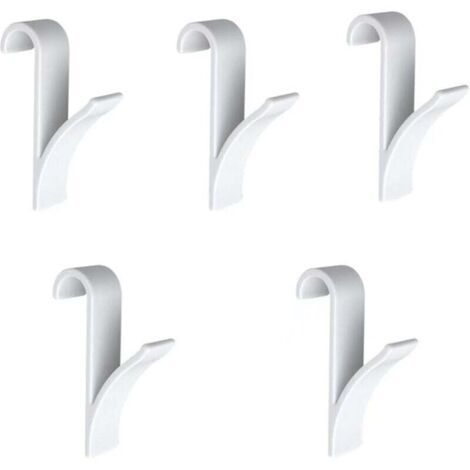 Gancho para radiador de plástico blanco para secador de toallas (10 unidades)
