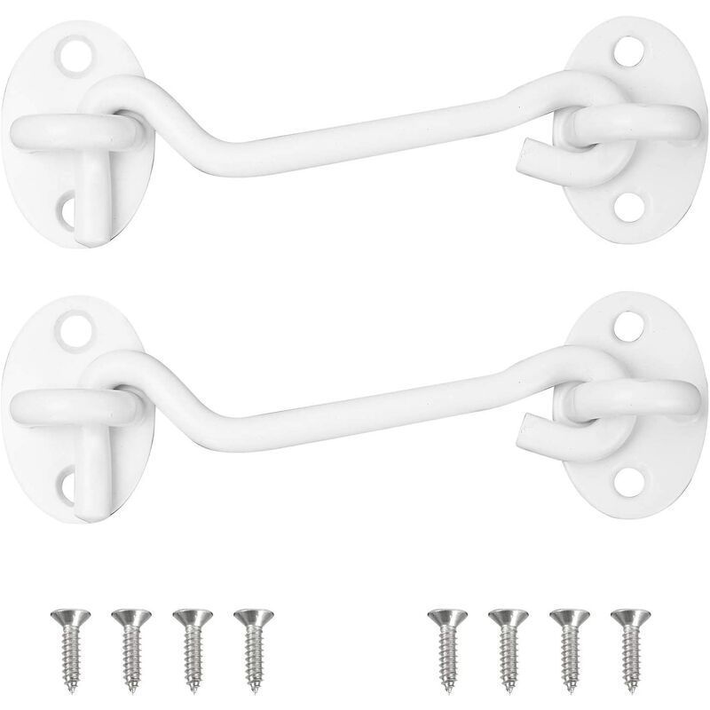 

Gancho para sala de máquinas para puerta de granero de 2 piezas y puerta giratoria para puerta de garaje o puerta de garaje, 4 pulgadas