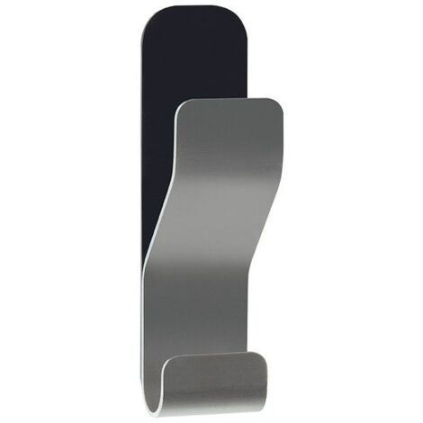 Set 2 Toalleros Adhesivos, Colgador Toalla Pared, Portatoalla Acero Inox.  Baño, 45x4x6cm, sin Clavo ni Taladro, Negro