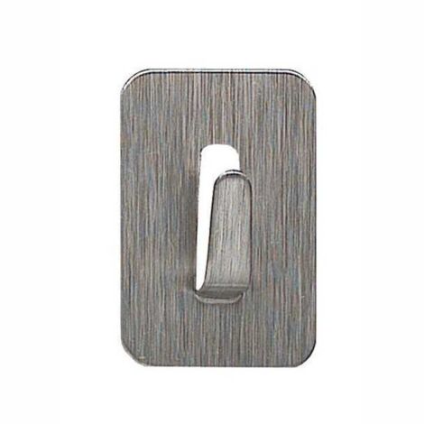Gancho rectangular de acero inoxidable normal, paquete de 4, Eliplast