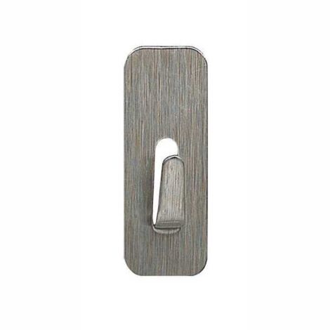 Gancho rectangular de acero inoxidable Slim, paquete de 4 Eliplast