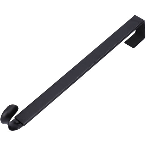 Gancho retráctil negro para coronas, no requiere taladrar, cubierta ajustable para decoración navideña y durante todo el año – máx. 60 cm