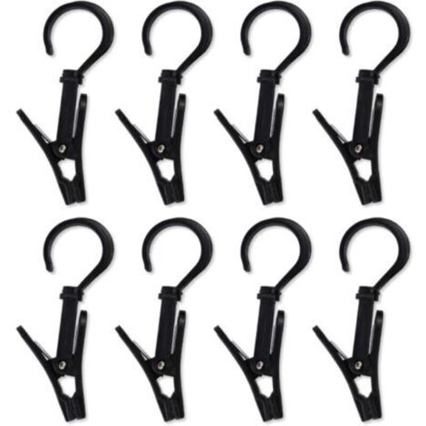 Ganchos ajustables para toldos: juego de 8 accesorios de camping resistentes, fabricados en acero galvanizado, ideales para toldos de exterior.