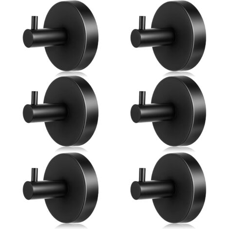 Ganchos con ventosa - Ganchos con ventosa de alta resistencia - Reutilizables - Juego de 6 - Acero inoxidable 304 - Toallero - Ganchos con ventosa giratorios - Ganchos impermeables para cocina y baño 