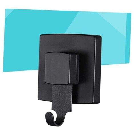 Ganchos de acero inoxidable KZQ, ganchos con ventosa, ganchos de pared, ganchos de cocina, ganchos con ventosa al vacío, ganchos de pared para ropa, negros, sin perforar, estante de baño