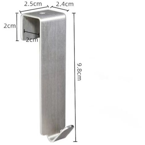 ganchos de acero inoxidable para puerta - Ganchos para abrigos de exterior - Ganchos para guardarropa (4 piezas - Acero inoxidable - Exterior)