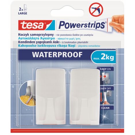 Ganchos de baño autoadhesivos Tesa blancos 2 kg
