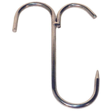 Ganchos de carnicería de acero inoxidable – para jamones – 160x6 mm – Pack de 10 piezas