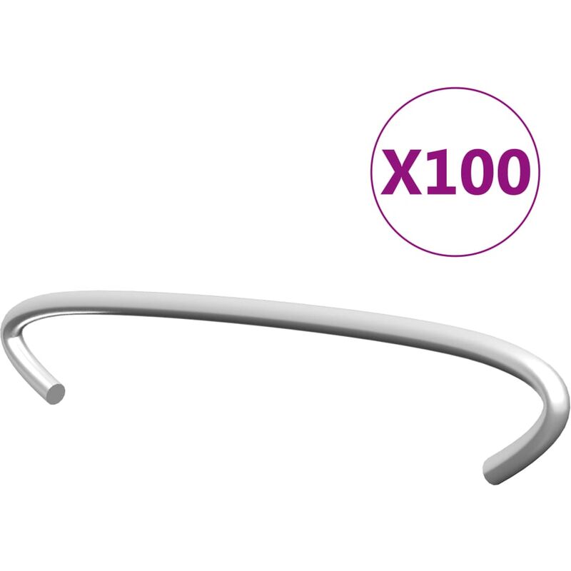 

Youthup - Ganchos de gaviones 100 unidades acero galvanizado 10 cm - Plateado