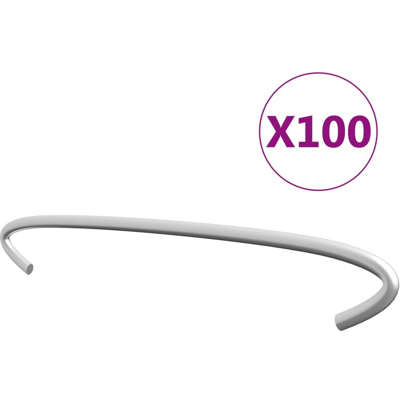 

Ganchos de gaviones 100 unidades acero galvanizado 20 cm - Plateado
