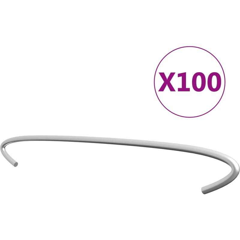

Ganchos de gaviones 100 unidades acero galvanizado 50 cm - Plateado