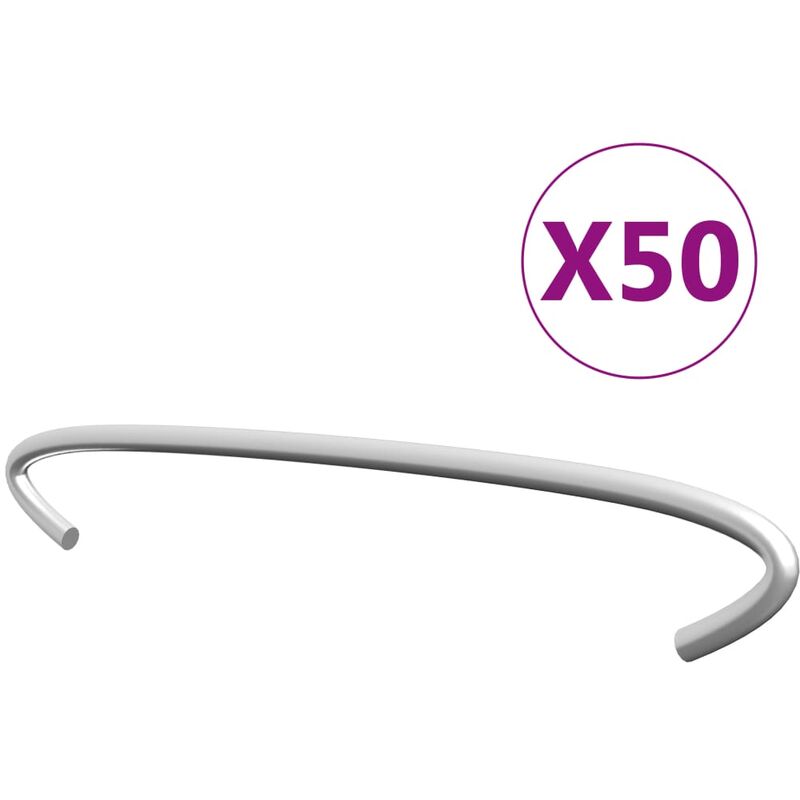 

Youthup - Ganchos de gaviones 50 unidades acero galvanizado 15 cm - Plateado