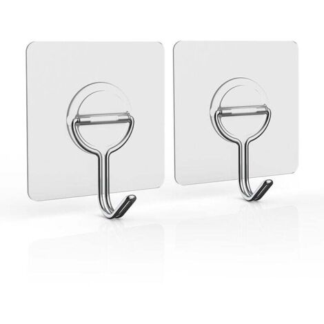 Ganchos de pared autoadhesivos (8 unidades, 5 kg máx.), para toallas, transparentes, sin necesidad de taladrar, impermeables, para baño, cocina y baño.