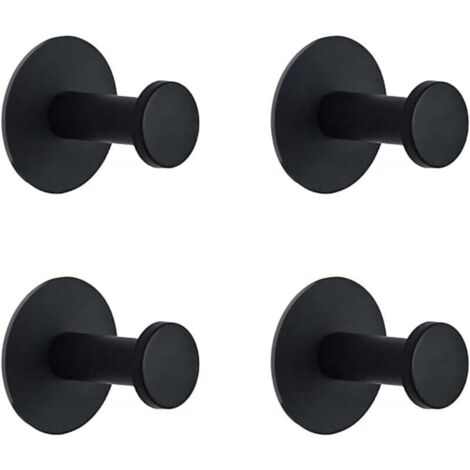 Ganchos de pared autoadhesivos KZQ, paquete de 4, modernos ganchos de pared autoadhesivos de acero inoxidable sin taladrar para cocina, baño y trastero.