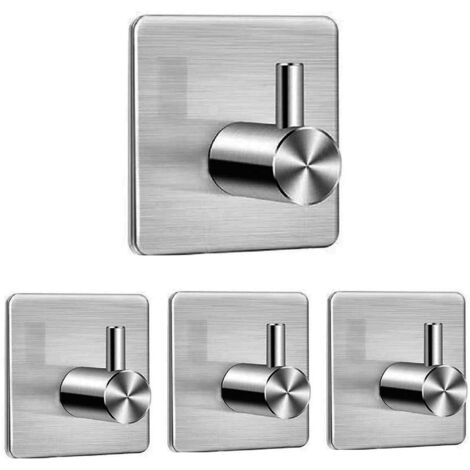 Ganchos de pared de alta resistencia que soportan una carga considerable ideales para baños, armarios y puertas de vestidores (juego de 4).
