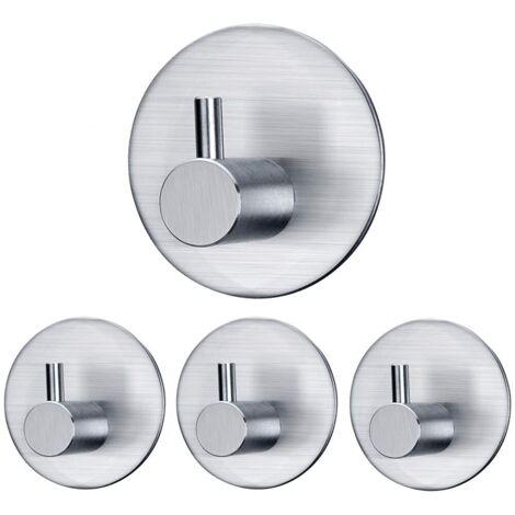Ganchos de pared de alta resistencia que soportan una carga considerable ideales para baños, armarios y puertas de vestidores (juego de 4).