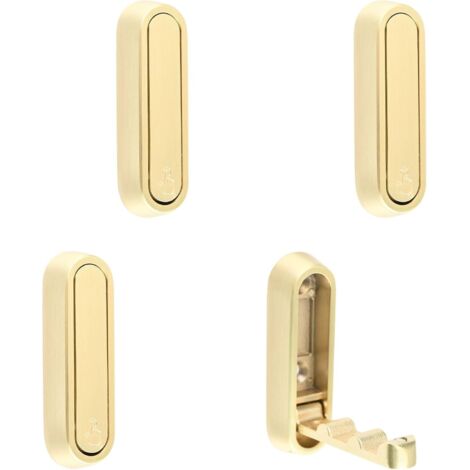 Ganchos de pared elípticos, plegables, antideslizantes y resistentes, de aleación de zinc, para colgar abrigos, bolsos, mochilas y toallas (cobre cepillado, paquete de 4)