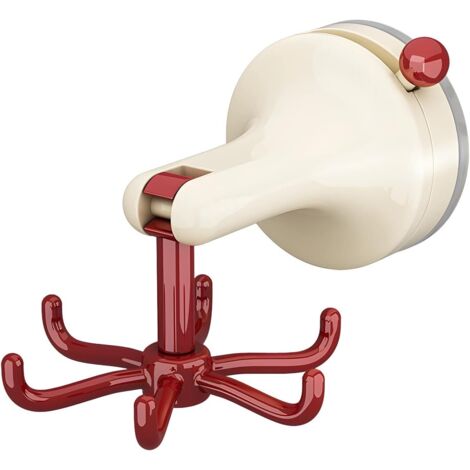 Ganchos de pared, ganchos de ventosa sin perforar con 6 puntas, que miden 3,3 x 1,5 pulgadas, adecuados para guardar utensilios de cocina para mascotas y que también se pueden usar en el baño, en colo