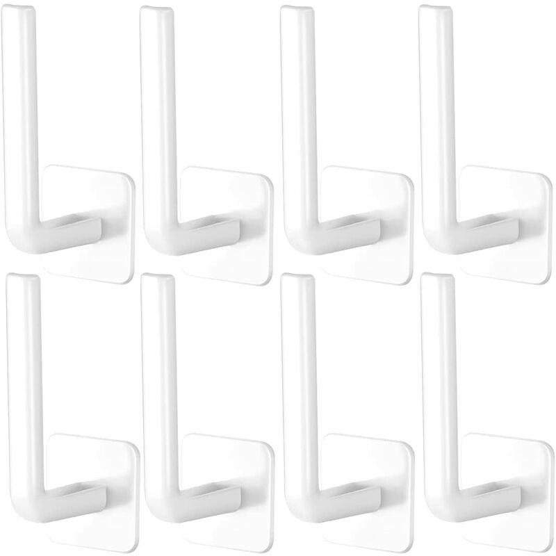 

Ganchos de pared multiusos de 8 piezas para colgar abrigos, ganchos adhesivos 3M, ganchos para cocina, baño, dormitorio, cabina, ducha, colgar