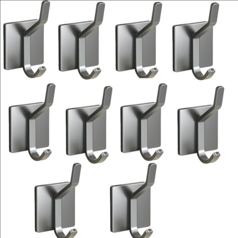 Ganchos de pared, no requieren taladrar, autoadhesivos, antideslizantes, impermeables, con alta capacidad de carga, inoxidables, adecuados para guardar ropa de baño.