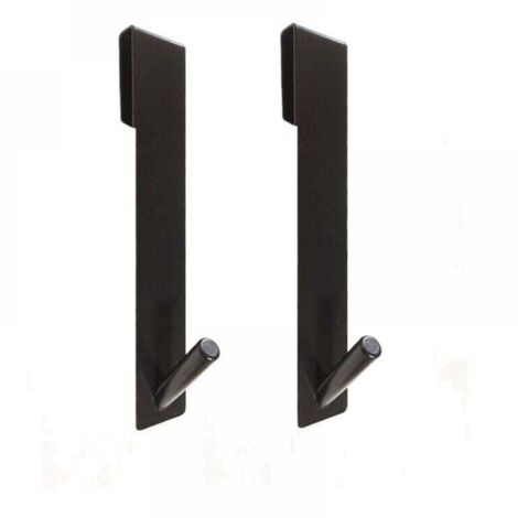 Ganchos de pared para ducha, paquete de 2, ganchos de pared para ducha de vidrio, ganchos de ducha negros para colgar, ganchos de pared para vidrio con protección acolchada