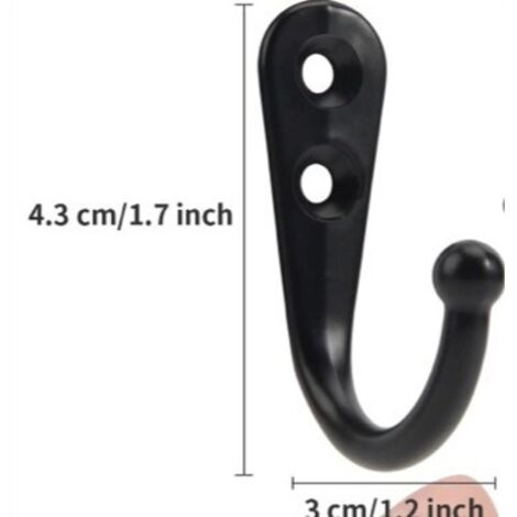 ganchos de pared, perchero de pared, ganchos de pared negros, ganchos de pared con tornillos, perchero vintage de metal