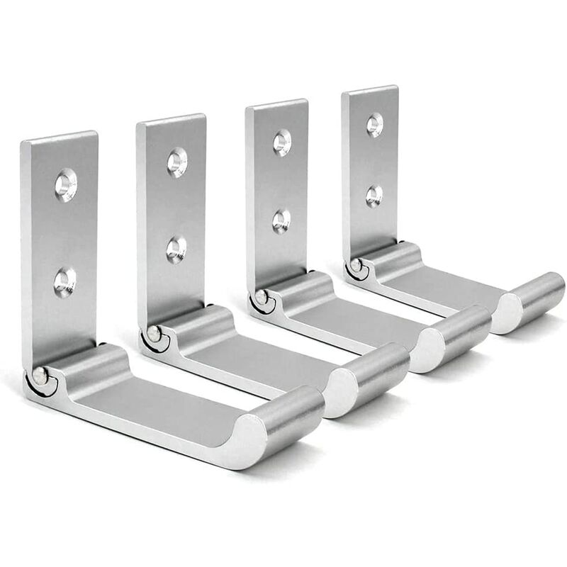 

Ganchos de pared plegables de 4 piezas, soporte de pared para casco, ganchos para abrigos ocultos, gancho de pared de aluminio, con tornillos,