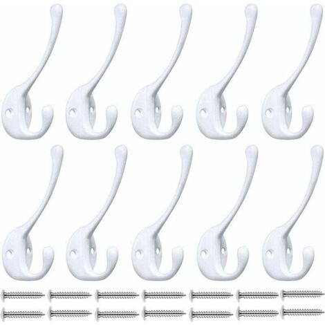 Ganchos de pared resistentes (paquete de 10), ganchos de pared premium, ganchos de pared de metal inoxidable