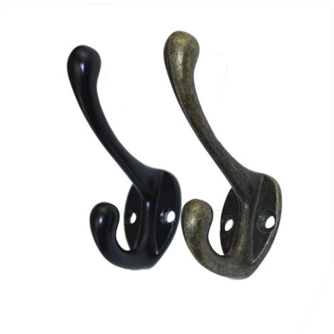 ganchos de pared retro para abrigos, ganchos de metal vintage para sombreros, para baño, cocina, oficina y dormitorio (negro)