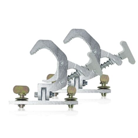 Ganchos de sujeción plegables de aluminio para iluminación escénica, capacidad de carga de 150 kg, tubo de 42-61 mm