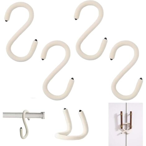 Ganchos flexibles en forma de S para colgar objetos estos soportes flexibles con ganchos en forma de S se pueden usar en garajes, armarios, soportes para plantas y soportes de ratán (paquete de 4).