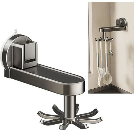 Ganchos giratorios para cocina, escurridor de platos con ventosa giratoria de 360 grados (juego de dos piezas)