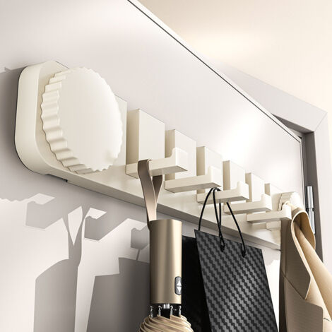 Ganchos multifuncionales para pared de baño [Blanco leche, paquete de 2] con ventosas, aptos para paredes de baño, adhesión ultra fuerte, ganchos adhesivos para puertas, ganchos para ducha.