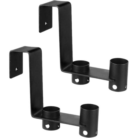 Ganchos para Equipo de Piscina - 2 Piezas Soporte Metálico Ajustable Para Mangueras,Accesorios De Mantenimiento Para Exteriores Playas Deportes Acuáticos Y Toallas De Pared