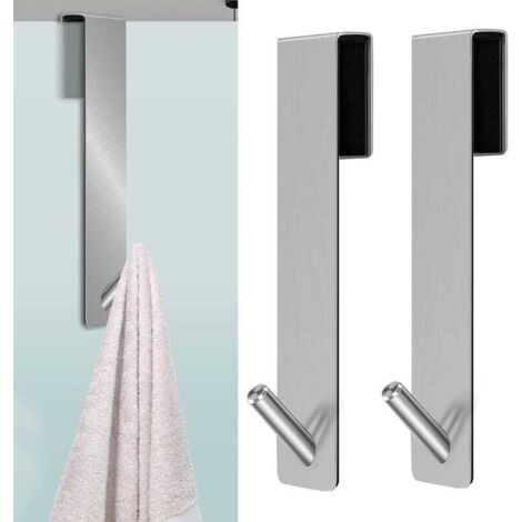 ganchos para puerta de ducha, ganchos para toallas con capas de espuma, ganchos para puerta de cabina de ducha