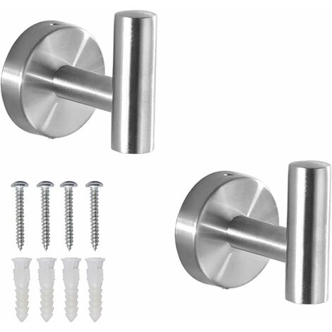 Ganchos Para Toallas De Acero Inoxidable 304 MINKUROW, Ganchos Para Pared De Baño, Ganchos Para Bata, Montados En La Pared, 2 Uds.