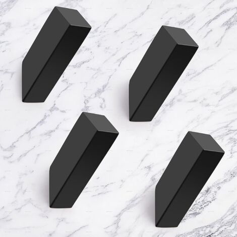 Ganchos para toallas de color negro mate, ganchos modernos para toallas fabricados en acero inoxidable SUS 304, resistentes, impermeables, adecuados para baños, dormitorios, entradas, armarios, lavade