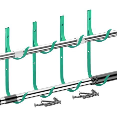 Ganchos para vallas de piscina - Gancho de aluminio para mangueras de piscina Solución de almacenamiento multifuncional para varillas telescópicas en el borde para mangueras, cepillos y rastrillos.