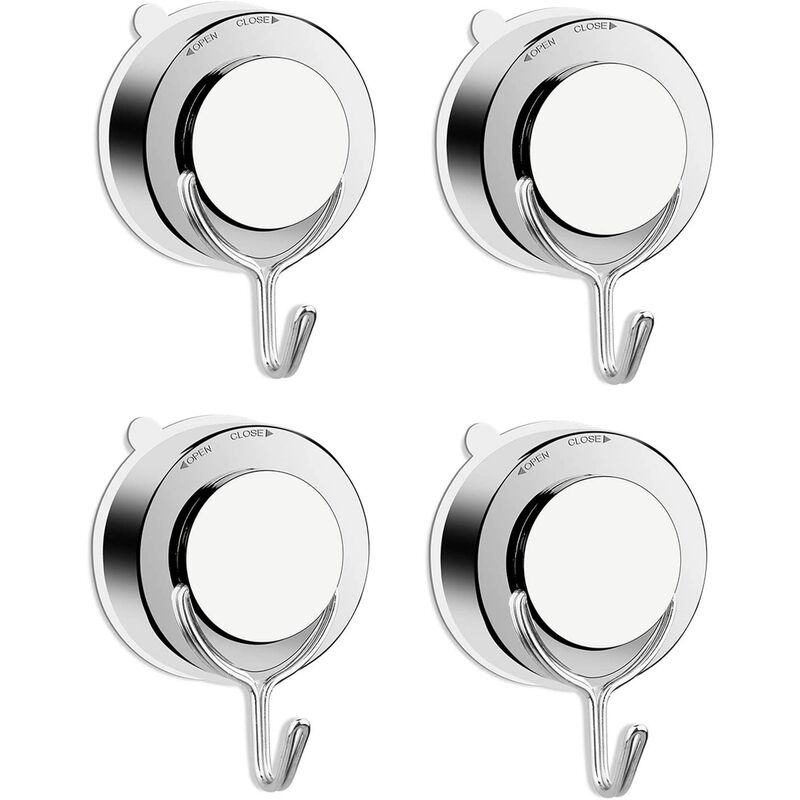 

Ganchos para ventosa de vacío de 4 piezas, ganchos para toallas de baño, inodoro, cocina, ganchos para ducha eléctricos, ganchos para baño de acero